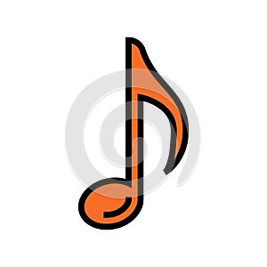 music notes retro color icon vector illustration