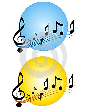 Music Notes Scale Logos or Icons