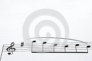 Music notes score background