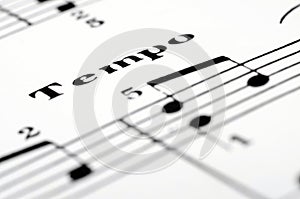 Music notes score background