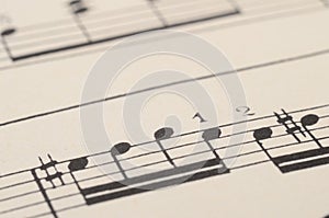 Music notes score background