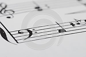 Music notes score background