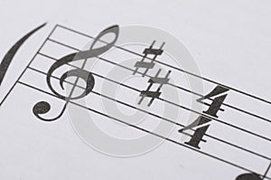 Music notes score background