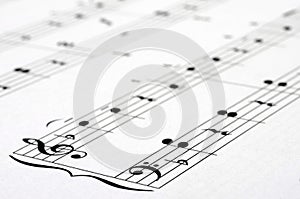 Music notes score background