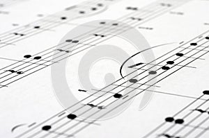 Music notes score background