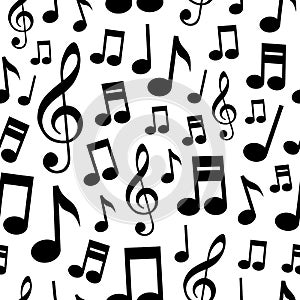 Music Notes Seamless Pattern photo