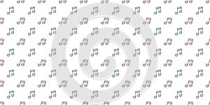 Music notes seamless pattern vector background