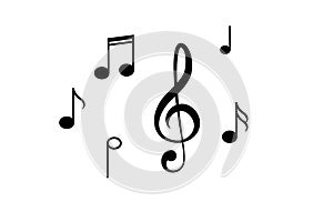 Music notes, song, melody and tune icon