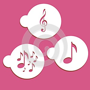 Music notes stencils