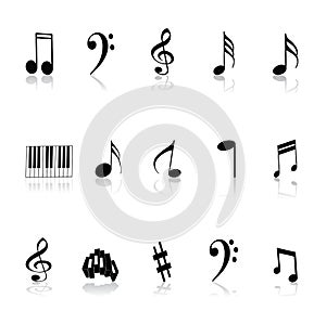 Music notes and symbols