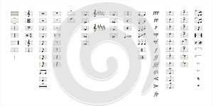 Music notes symbols