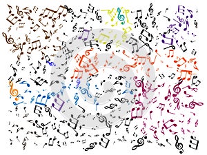 Music Notes Symbols Vector illustration