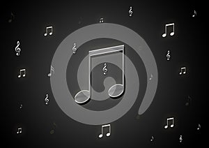 Music notes textured background wallpaper