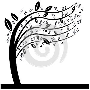 Music notes tree