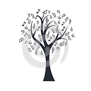 Music notes tree