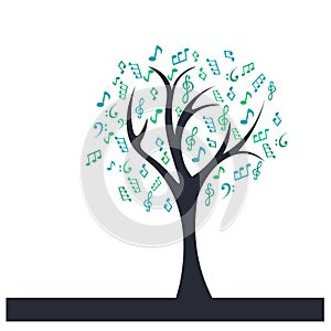 Music notes tree