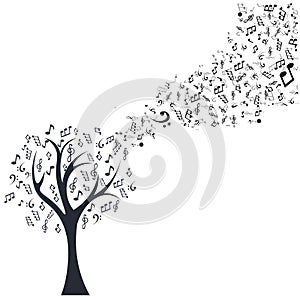 Music notes tree