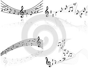 Music notes vector backgrounds