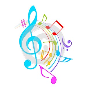 Music notes vector icon