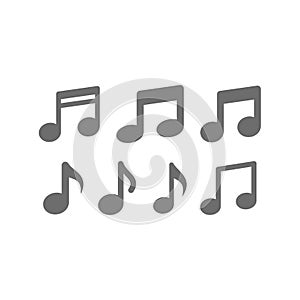 Music notes vector icons