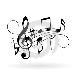 Music notes vector illustration