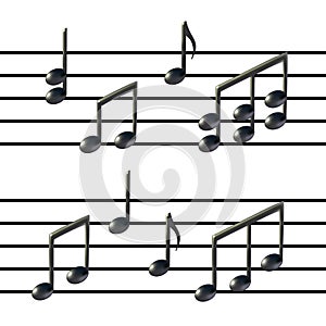 Music notes vector