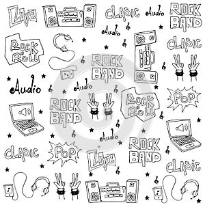 Music object set doodles