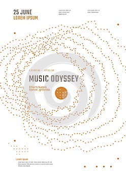 Music Odyssey festival poster design vector