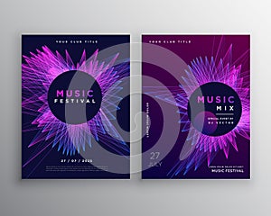 Music party flyer poster invitation template design