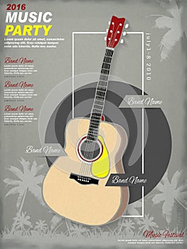 Music party poster template design