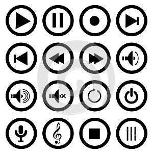 Music play icons