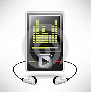 Music player and headphones