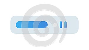 Music Player Progress Bar Icon for Audio Video, vector design Generative AI