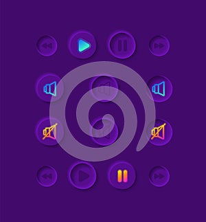 Music player UI elements kit