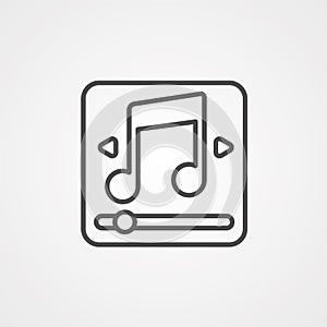 Music player vector icon sign symbol