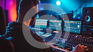 Music Producer in Studio