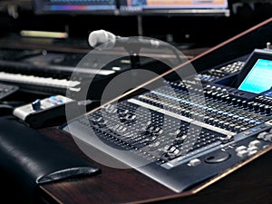 Music Recording Equipment In Sound Recording Studio