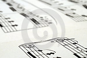 Music score background