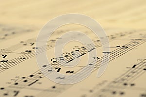 Music score background