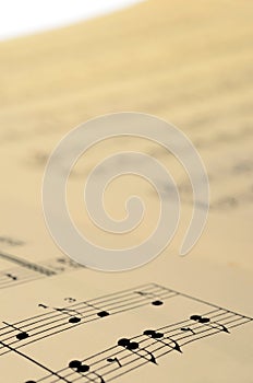 Music score background