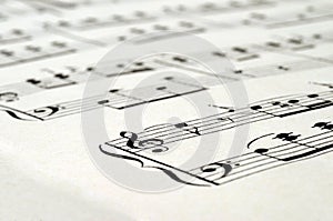 Music score background