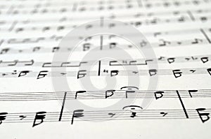 Music score background