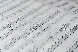 Music score in black and white