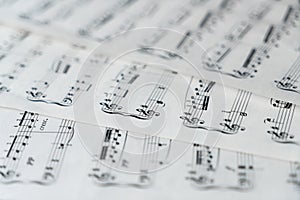 Music score in black and white