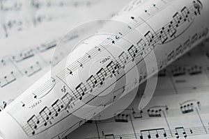 Music score in black and white