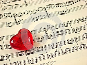 Music score & heart