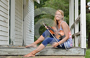 Music Series - outdoor violin or fiddle player