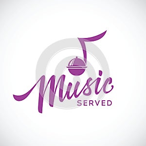 Music served vector concept icon with hand