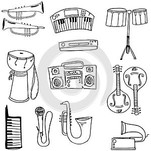 Music set object doodles