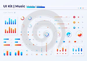 Music settings UI elements kit